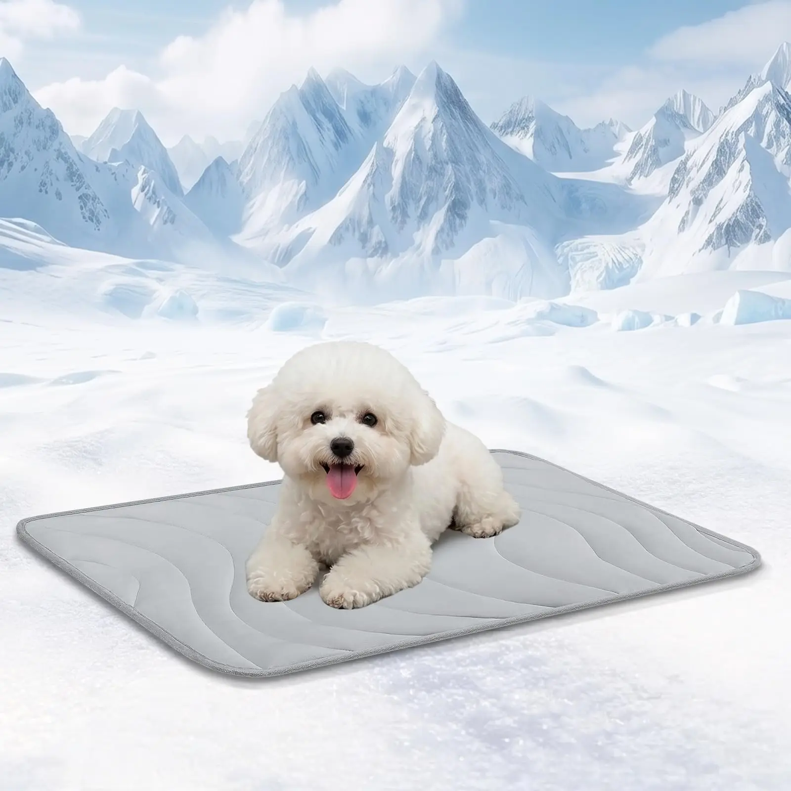 Dog Cooling Mat for Small Dogs, Instant Cooling Pet Pad, Q-Max 0.45+ Breathable & Washable, Reversible Summer Cooling Bed for Crate, Sofa & Travel, 28" x 22"