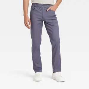 Men's Comfort Wear Slim Fit 5-Pocket Pants - Goodfellow & Co - Gray 30x30: Midweight, Stretch, Woven