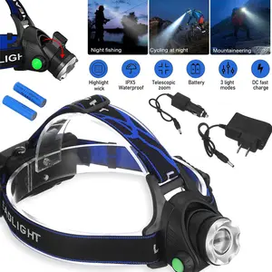 Ultra-Light Bright LED Rechargeable Headlight, Waterproof Motion Sensor Head Lamp,3 Mode for Outdoor Camping Running Hiking Fishing