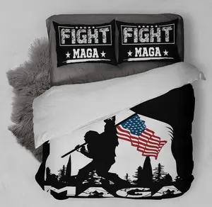 Trump MAGA FIGHT Design #3 Duvet Cover Set with Two Pillowcases