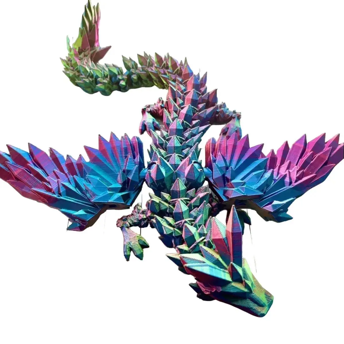 GIANT 3D Printed Crystal Wing Dragon - By TomPrint3D