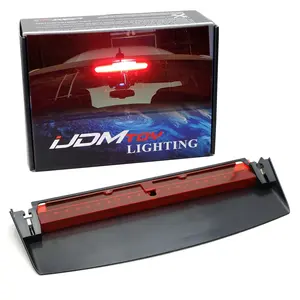 iJDMTOY Red Lens Full LED Rear Windshield High Mount Third Brake Light Bar Assembly For 2009-2016 Audi A4 S4 Sedan