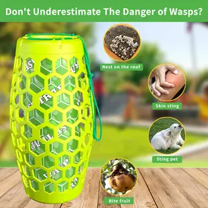 Bye Bye Wasps! Non-Toxic Wasp Eliminator Trap - Safely Reclaim Your Backyard in 24 Hours - Eco-Friendly & Super Attractant Design - Protect Your Backyard BBQs, Orchards, Pools, and Campsites silicone faucet mat