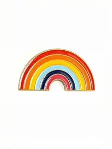 Lucky Rainbow Enamel Brooch Pin, Fashion Decorative Lapel Badge, Jewelry Gift, New Clothing & Bag Accessory Pins
