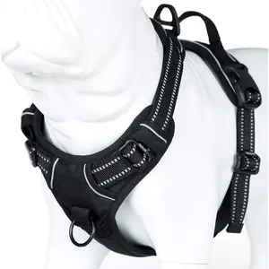 Dog Harness No-Pull with 2 Leash Clips Adjustable Pet Vest Reflective