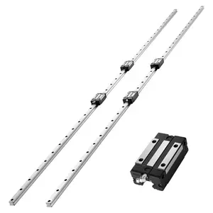 Summervibes VEVOR Linear Rail Guide Kit, HGR20, 2Pcs 2000 mm (78.74 inch) Linear Motion Rails and 4Pcs Bearing Slide Blocks, Anti Rust and High Precision Kit, for DIY, CNC Routers, Lathes, Mills, 3D Printers
