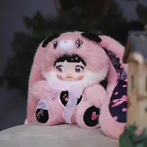 Noomi-400% Whimsical Mushroom Cap Plushie Mystery Box，Bunny Plush Dolls，Soft Furry Collectibles，Backpack or clothing decoration，Blind bag Kawaii Stuffed Animals