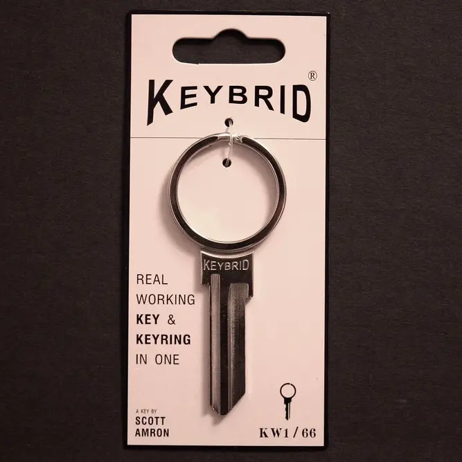 Real Door Key + Keyring in One! Hybrid Key Blank Real Door Key + Keyring in One! Hybrid Key Blank