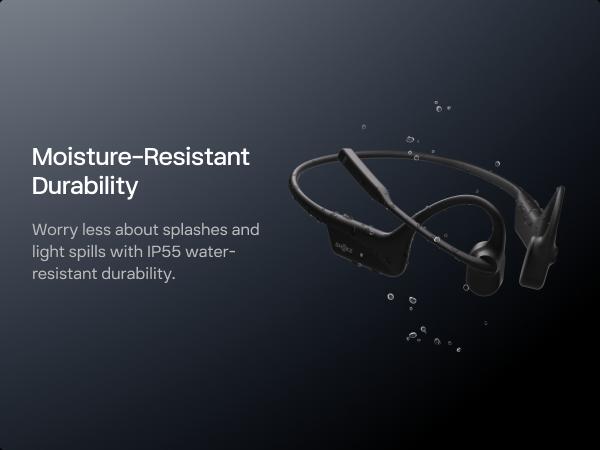 SHOKZ OpenComm2 - Open-Ear Bone Conduction Headphones, Wireless Bluetooth Computer Headsets with Noise Canceling Mic and Mute Button for Work, Call, Meeting, 16 Hours Talk Time for Mobile & PC, Black