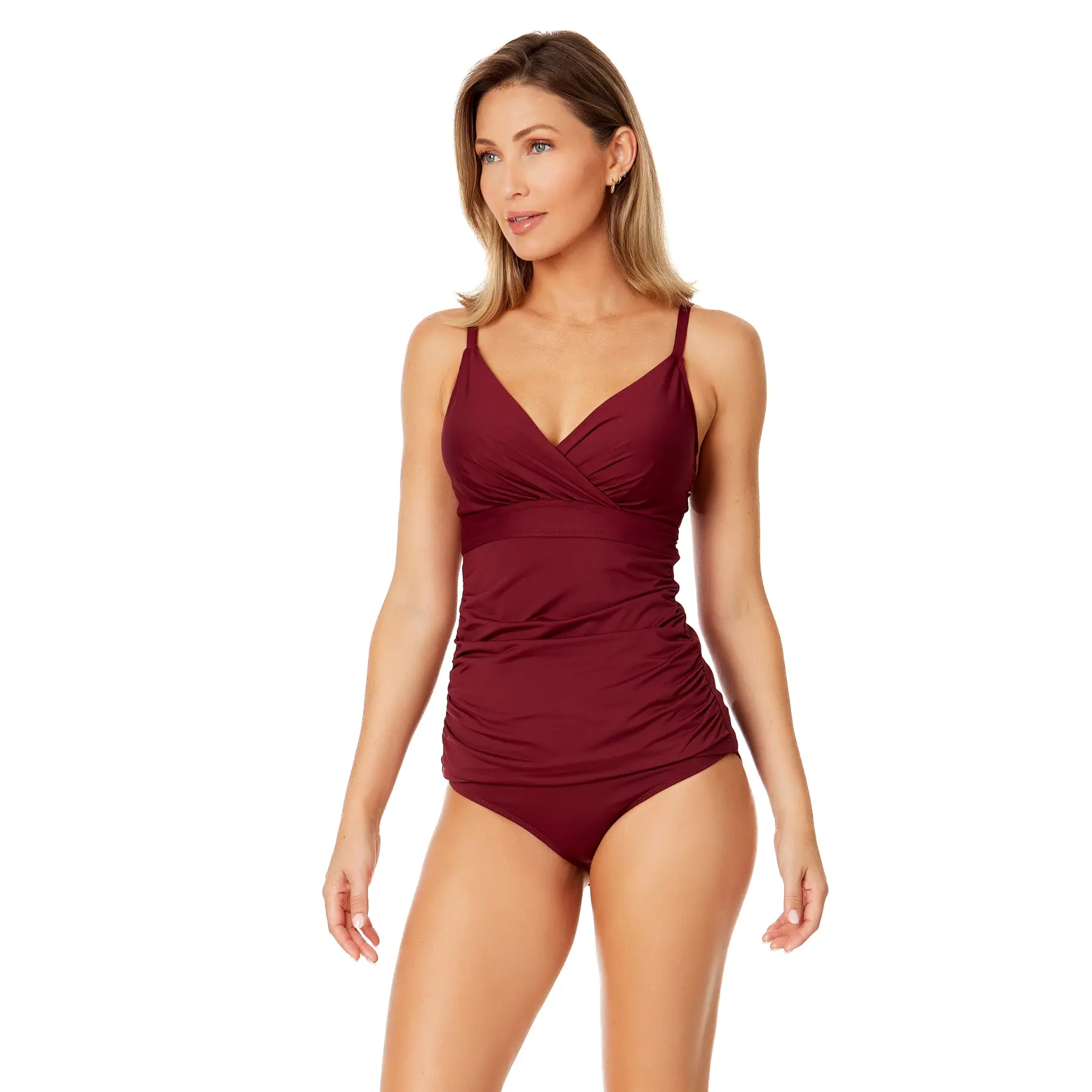 Women's Live In Color Twist Front Underwire Tankini Swim Top