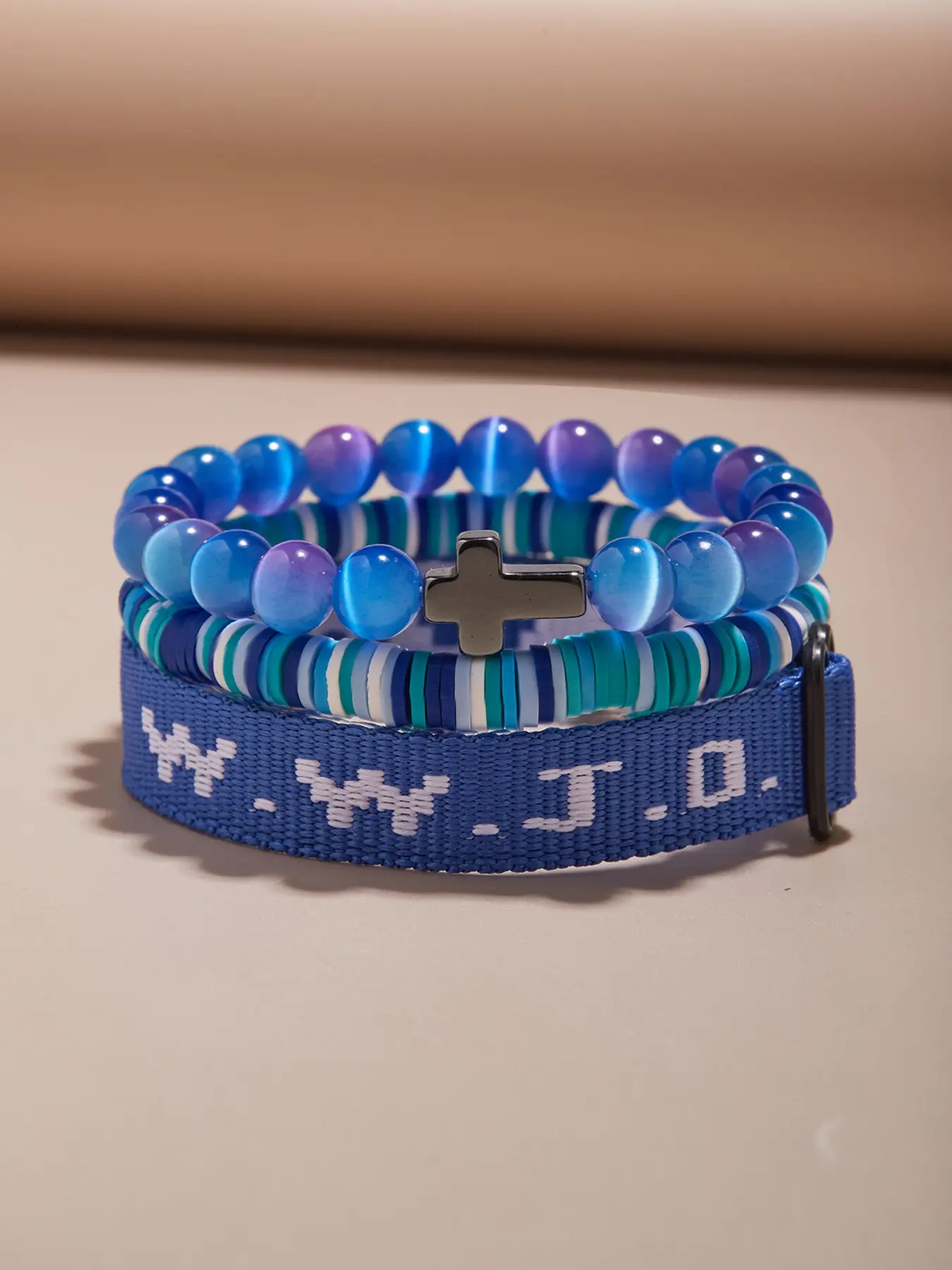 29 Deep Purple-Blue Cat's Eye Stone wwjd