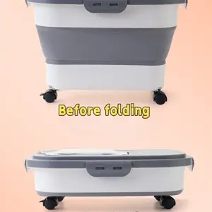 Airtight Rice Storage Container with Wheels & Lid, Large Food Grade Rice Bin, Moisture-Proof Cereal Dispenser for Kitchen Pantry, Flour Grain Storage Organizer