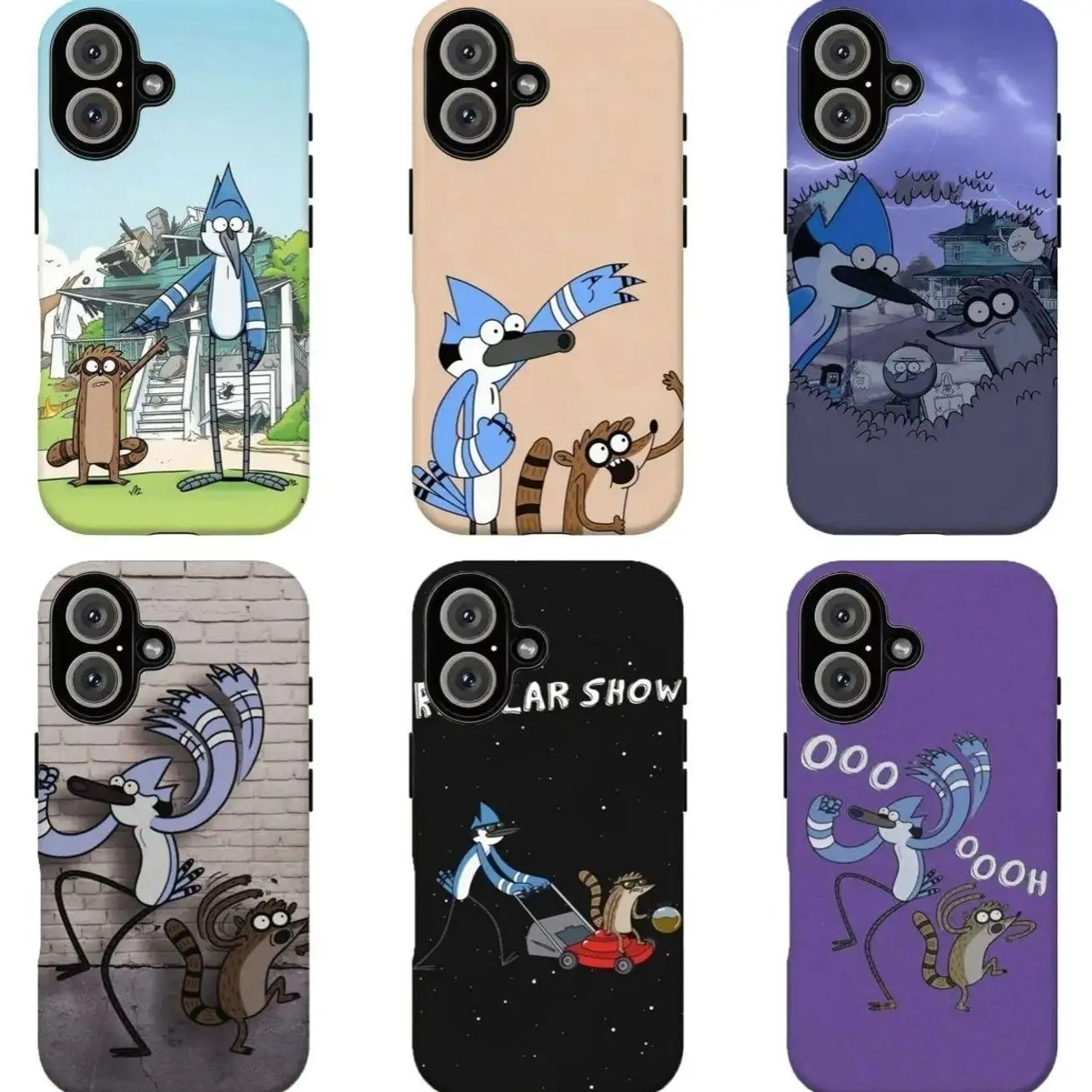 FL-R3gular Sh0w Mordecai & Rigby Retro Cartoon Phone Case,Y2K Funny Cartoon Protective Cover For iPhone 11 12 13 14 15 16 17 Air Pro Max for Samsung S26 S25 S24 S23 S22 S21 Case,Gift for her/him