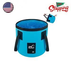 5 Gallon Collapsible Bucket with Handle, Car Wash Bucket Foldable