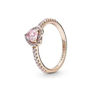 Pandora Sparkling Elevated Heart Ring - Variant 2
