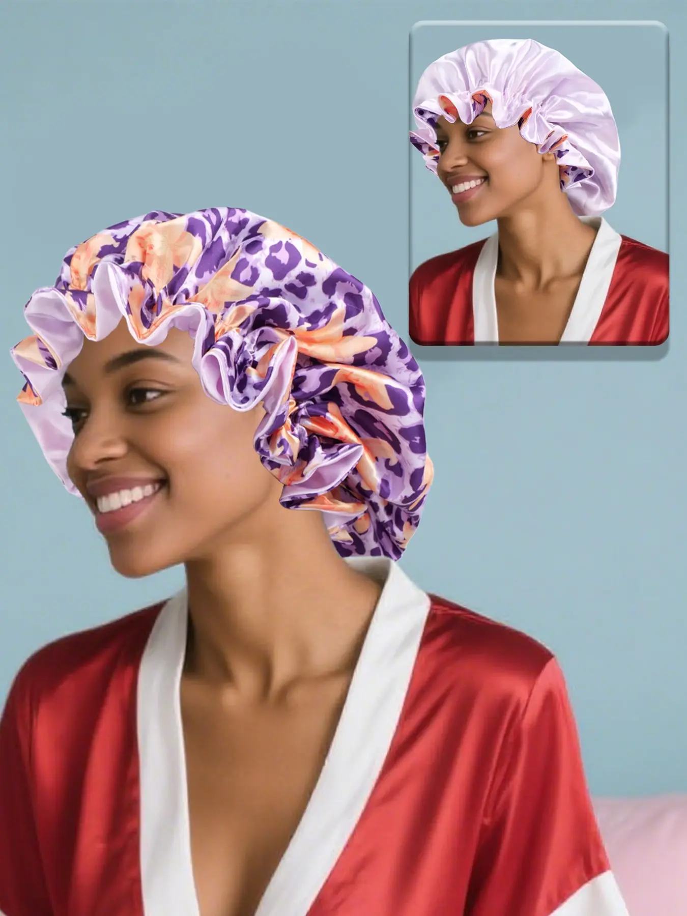 Women's Satin Sleep Cap Hair Protector, Soft Comfort Design, Night Use, Fashion Headwear, Men's Wide Brim Sleep Hat, Gentle Care