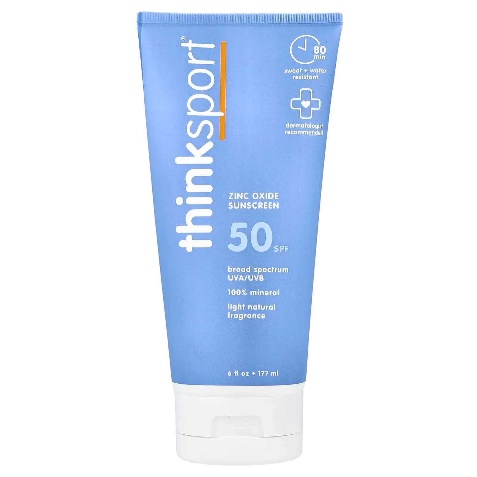 think Thinksport, Sunscreen, SPF 50, 6 fl oz (177 ml) | HSA/FSA Eligible think Thinksport, Sunscreen, SPF 50, 6 fl oz (177 ml) | HSA/FSA Eligible