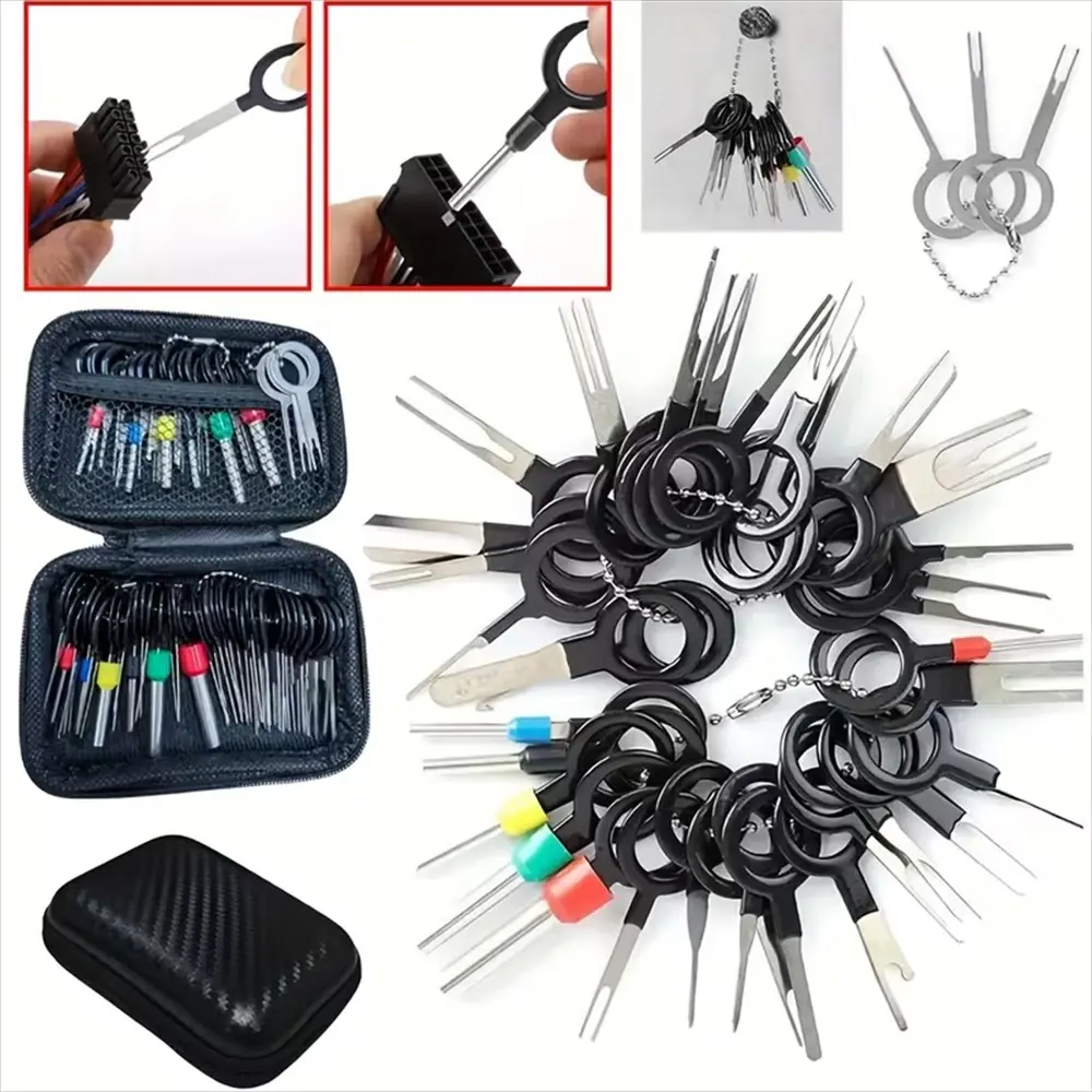 41-Piece Car Terminal Removal Tool Set, Durable Carbon Steel, Automotive Repair Kit, Auto Repair Tools, Wire Connector Puller, Essential for Car Maintenance