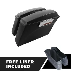 TCMT Hard Saddle bags Trunk W/Lid Latch & Key Fit For Harley Road Glide King 1994-2013 2012