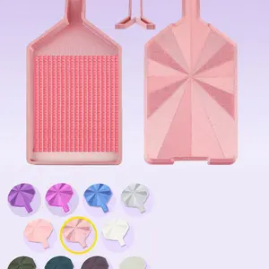 Silky Diamond Painting Tray with Lid, Prism Glossy Cover, Diamond Art Accessories and Tools, Suitable for 5D Diamond Paint Beads, Silky Rose