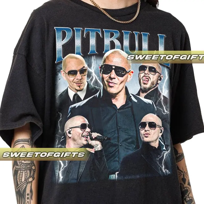 [SALE UP TO 50%] Pitbull Limited Vintage Comfort Color T-shirt, Iconic Music Legend Graphic Style, Retro Concert Fanwear Outfit, Classic Unisex Oversized Casual Gift
