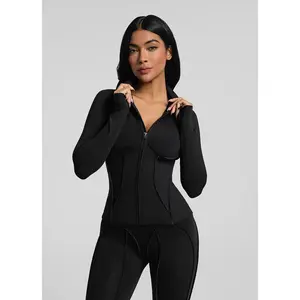 Contour Zip-Up Long Sleeve Top | Catline Collection | Womenswear, Breathable