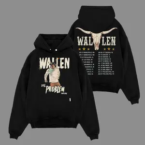 M. Wallen Still The Problem Tour 2026 I'm The Problem Album Men's Oversized Cotton Hoodie Sweater T-Shirt, The Wallenteers Hoodie Sweater T-Shirt , Vintage Music Merch Sweatshirt Hoodie T-Shirt, Retro 90s Country Style, New Album Gift For Fans