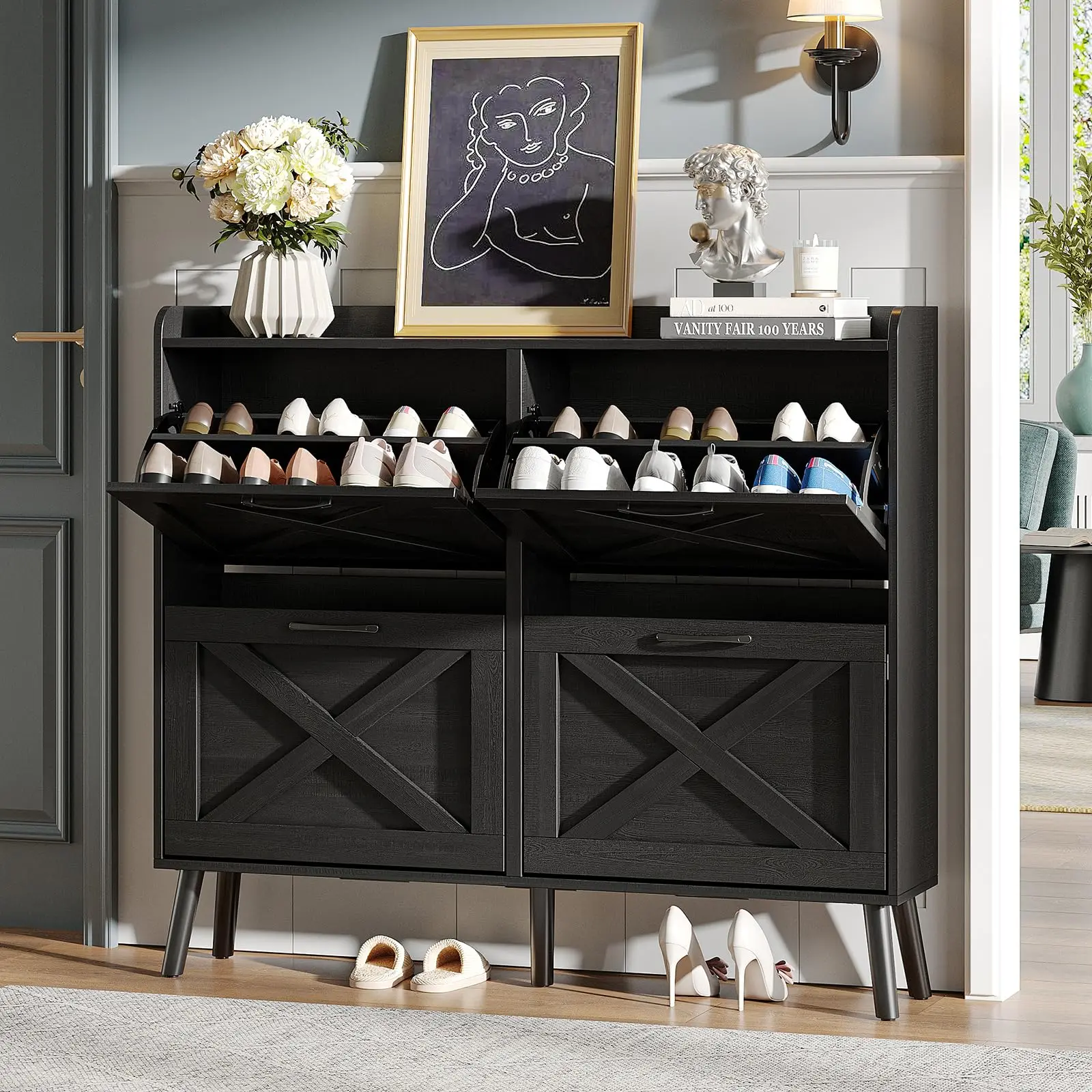 Black-4 Flip Drawers