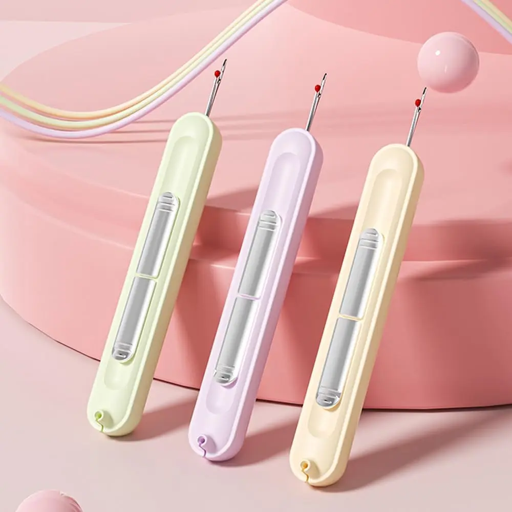 3 pack 2 in 1 Needle Threader Seam Ripper Tool Upgraded Automatic Needle Threader Portable mini seamripper for Hand Sewing, Knitting, Cross Stitch
