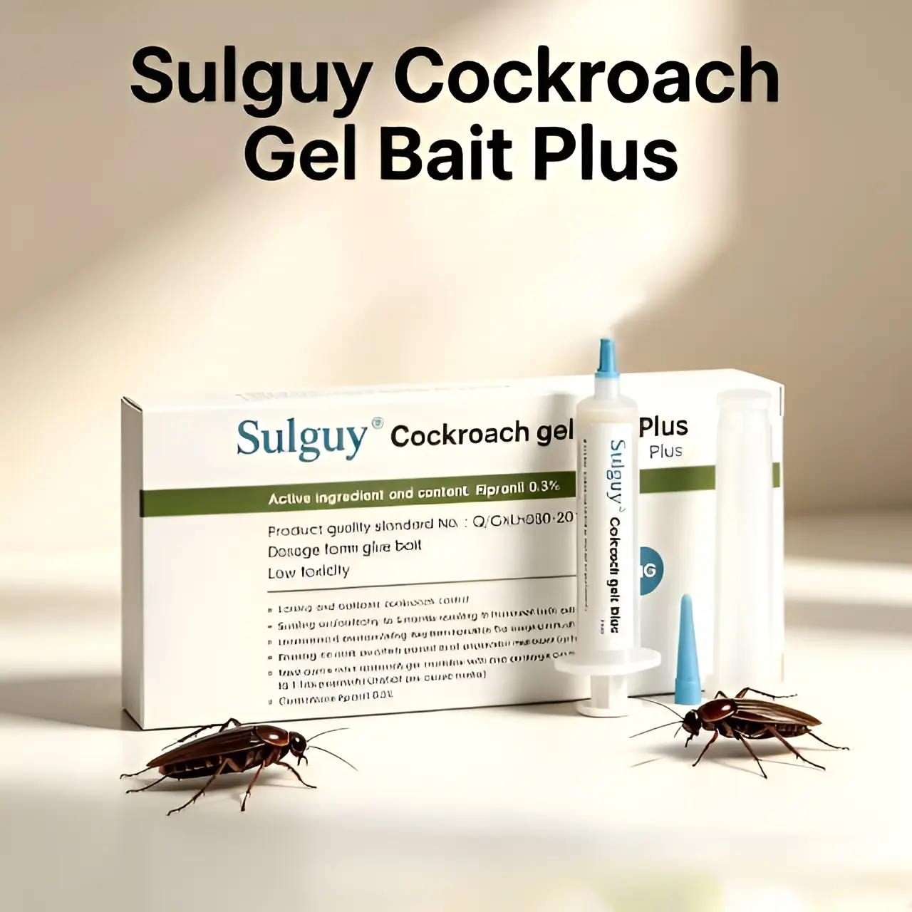 Fight Household Cockroaches | Sulguy gel bait adapts to indoor & outdoor spaces. It targets all major roach species. The 4×30g value pack is equipped with matched plungers and dedicated applicator tips.