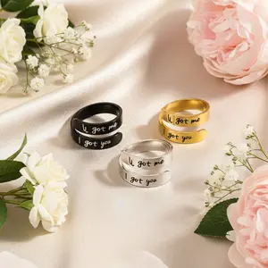 1/2/3 PCS You Got Me I Got You Ring – 304 Stainless Steel Rings for Her – ARMY Inspired Adjustable Couples  Tarnish Free Jewelry – Romantic Gift for Girlfriend or Boyfriend