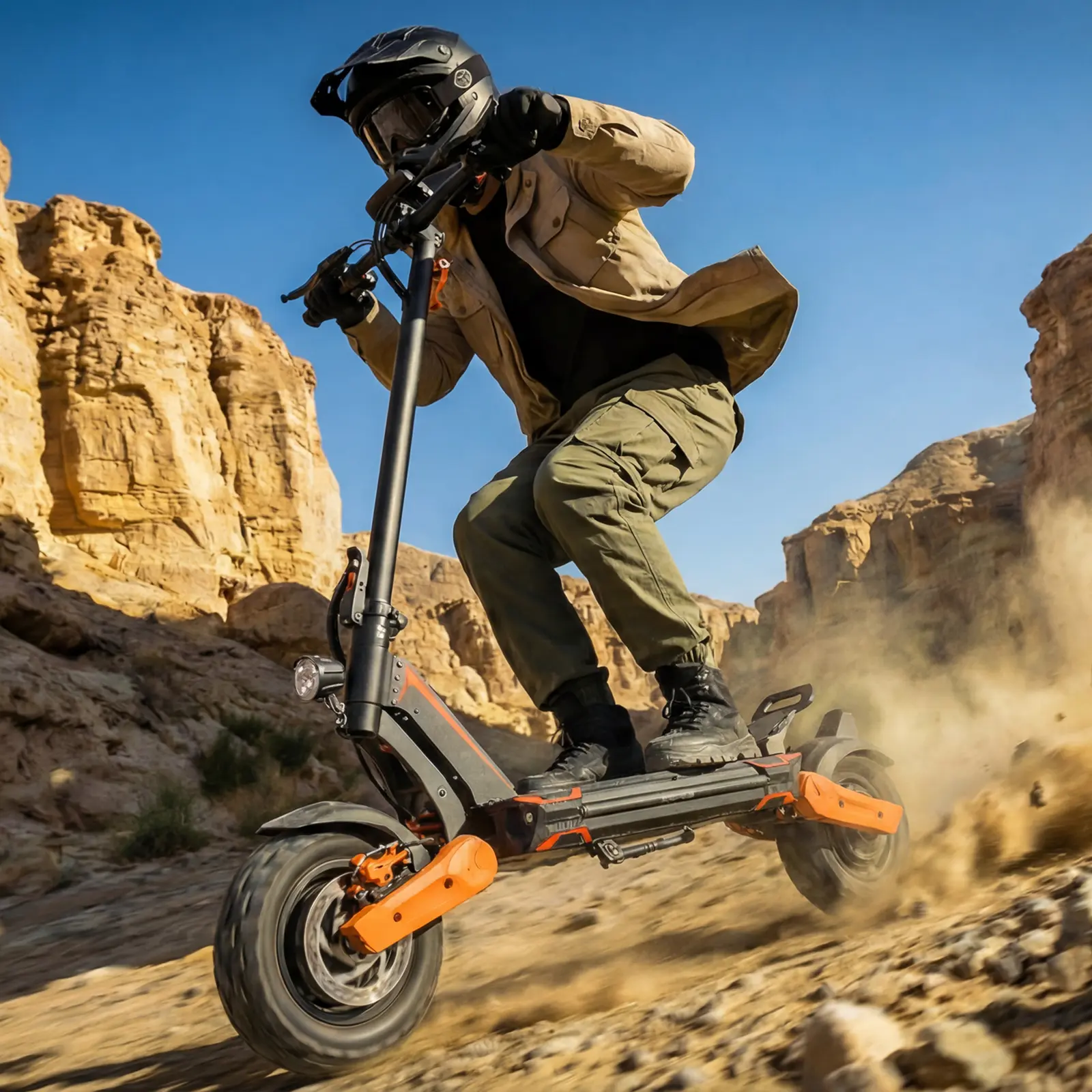 【Off-Road】Adult TT1 Dual Electric Scooter, 1600W Motor, 32 MPH Max Speed, 35 Miles Long Range, 10" Pneumatic Tires, Dual Suspension, 330 lbs Weight Capacity, Foldable Design with Turn Signals