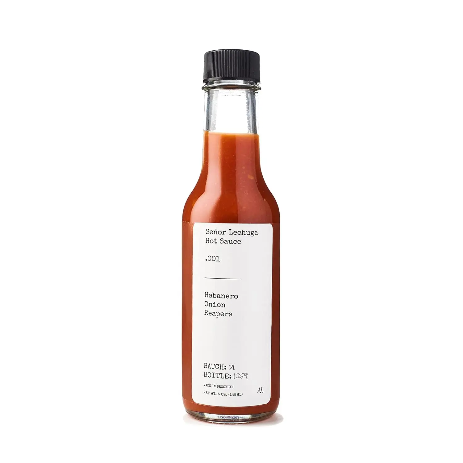 Señor Lechuga Hot Sauce – Hot Sauce Made from Carolina Reaper Peppers and Habanero Pepper – .001 Habanero, Onion, Reapers