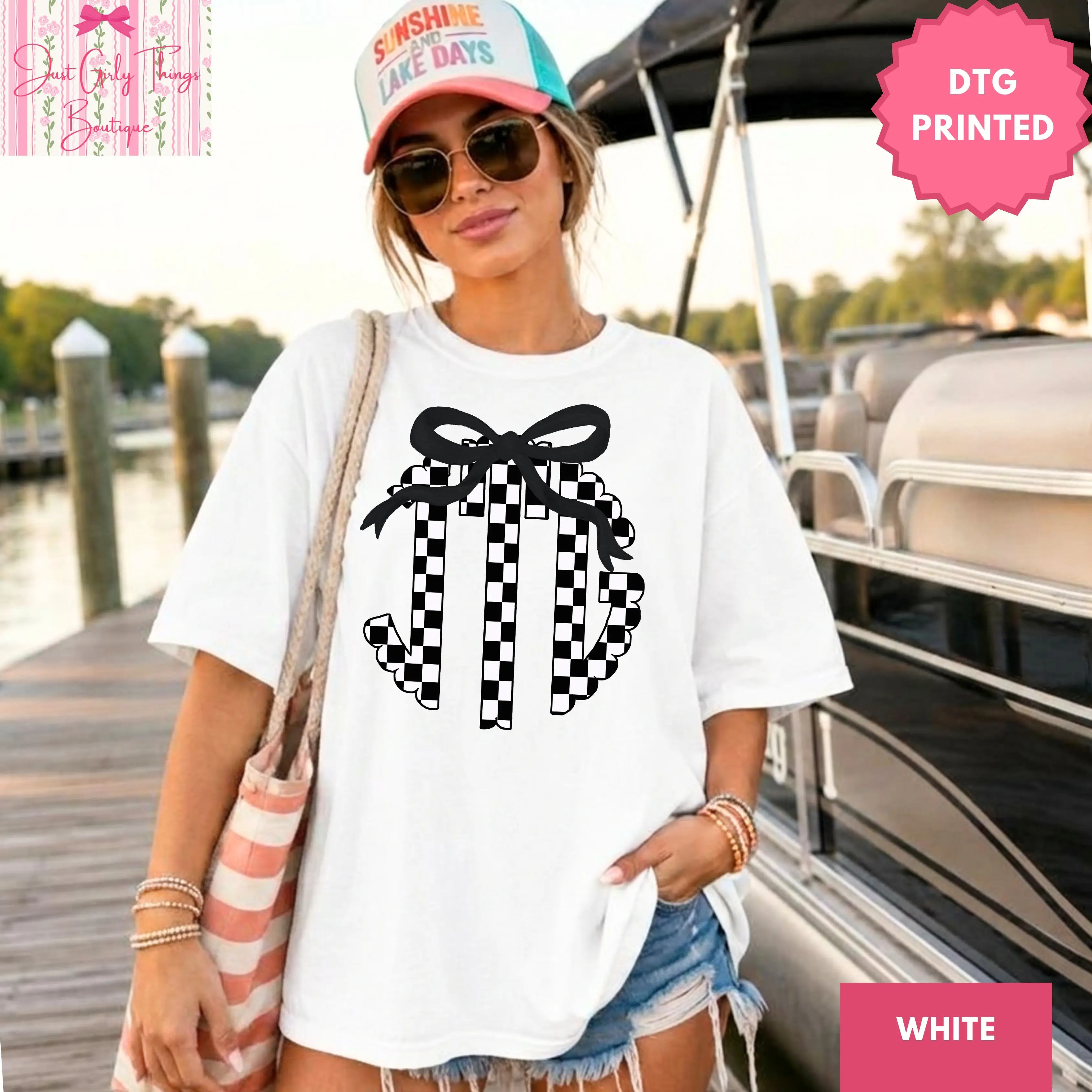 Custom Checkered Monogram Shirt ~ (Leave First Name Initial, Last Name Initial, Middle Name Initial in Notes at Checkout), Checkered Shirt, Custom Name Shirt, Personalized Name Shirt, Custom Monogram Shirt, Preppy Summer Shirt, Monogrammed Shirt