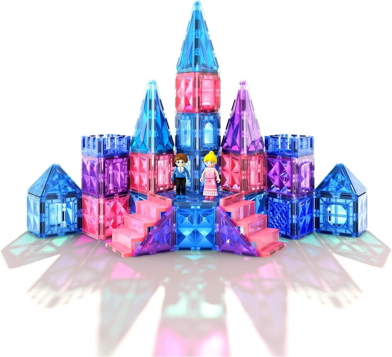 Diamond Magnetic Building Blocks - Princess Toys for 3-8 Year Old Girls & Boys - 3 4 5 6 Year Old Girl Birthday Xmas Present Preschool K12 Classroom Decor Classroom Must Haves School Supplies Frozen Tovs Creativity And Imagination