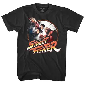 Street Fighter Men's T-Shirt Ryu v Ken Classic Gamer OFFICIAL Capcom Punch