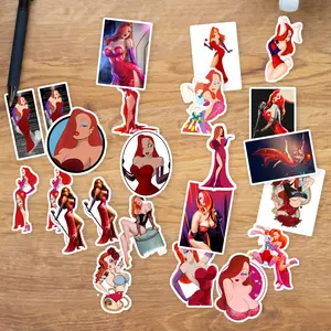 Stickers Pack 20 Pcs Jessica Laptop Luggage Bottle Rabbit Bumper  Car Vinyl Skateboard Bike Guitar Aesthetic Water Colorful Waterproof