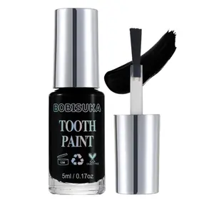 BOBISUKA Black Tooth Paint, Professional Black Out Teeth Makeup Solution - Safe, Quick Dry & Realistic, Perfect for Cosplay, Halloween Makeup, Theater, and Special Effects (5 ml)