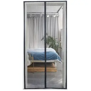 Magnetic Screen Door Self Sealing Heavy Duty Striped Mesh Curtain Perfect for All Room and Door Types Year Round Bug Protection Ideal Gift
