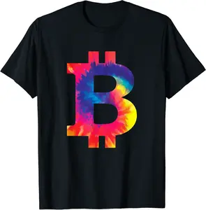 Bitcoin Logo Rainbow Tie Dye BTC Trader Cryptocurrency T-Shirt - Keylamartine Shop 92B08WSG3V9S