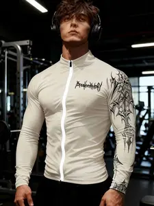 Men's New Breathedivinity Sports Quick-Dry Tight-Fitting Gym Zipper Jacket, Elastic Couple, Ideal for Fitness and Workout