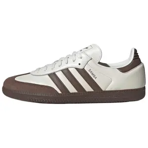 Adidas Originals Samba OG Low-Top Sneakers for Men and Women with Comfortable Thin Sole and Durable Design in White-Brown Color Trending Shoes, House White Official Shoes to Get / Maison Mihara