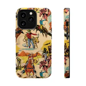 Vintage Cowboy art - Phone Case - Tough