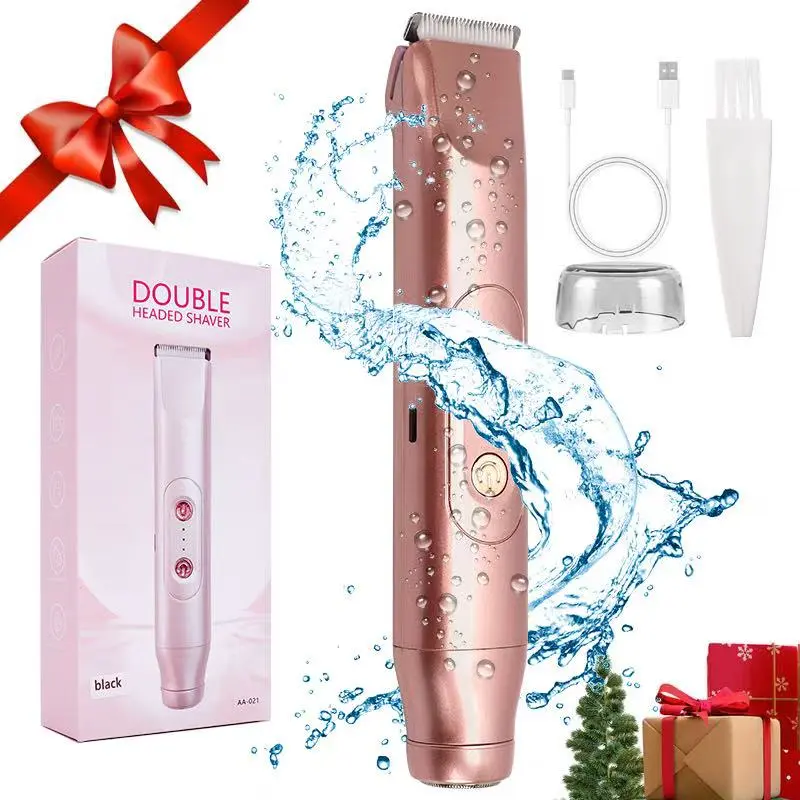USB Rechargeable 2-In-1 Electric Shaver, Travel Shaver, Women's Pubic Hair Trimmer, Men's Beard Razor, Multi-Functional Grooming Tool, Ideal Gift