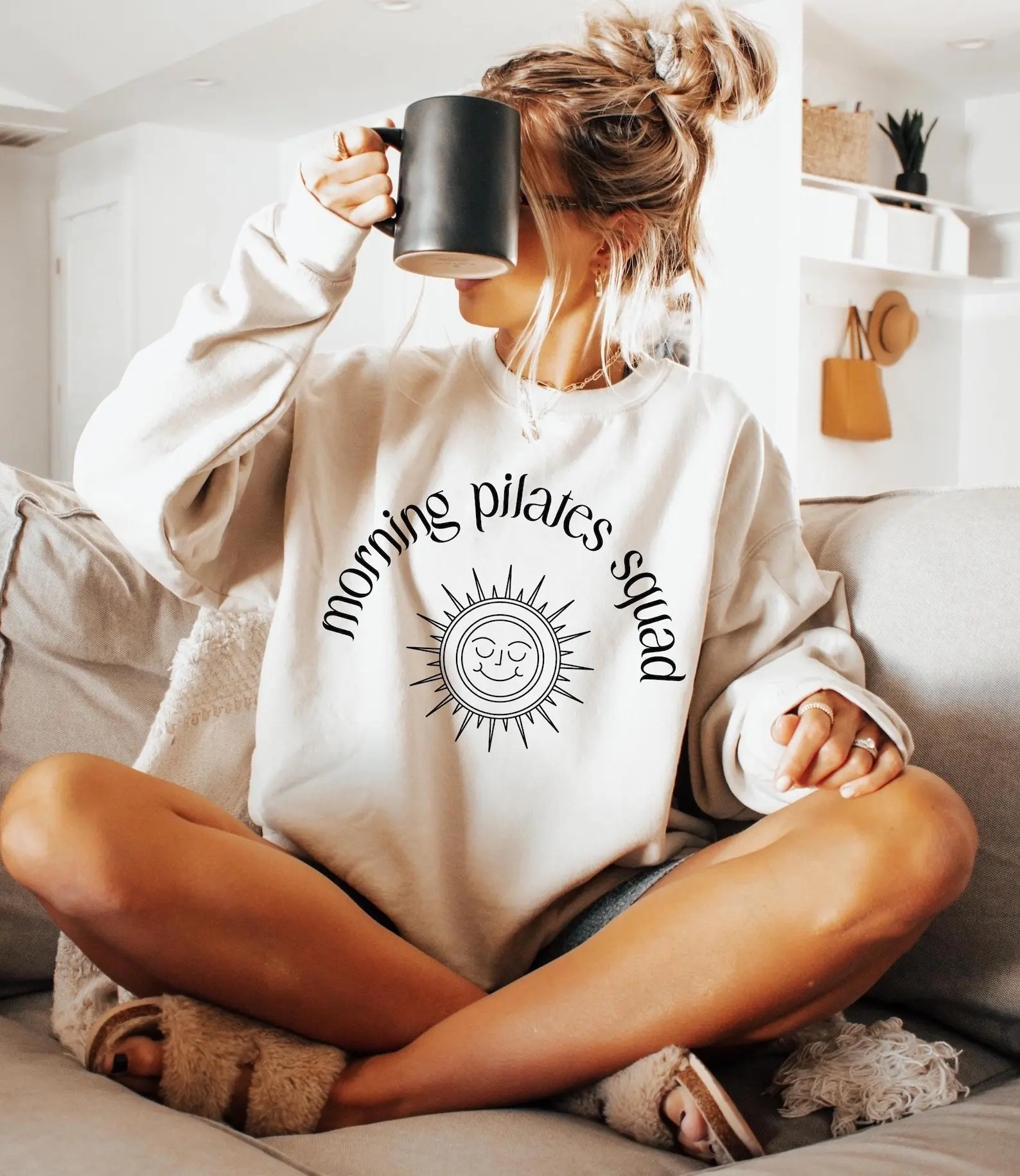 Pilates Squad Sweatshirt for Women | Pilates Girl Workout Top | Activewear Aesthetic