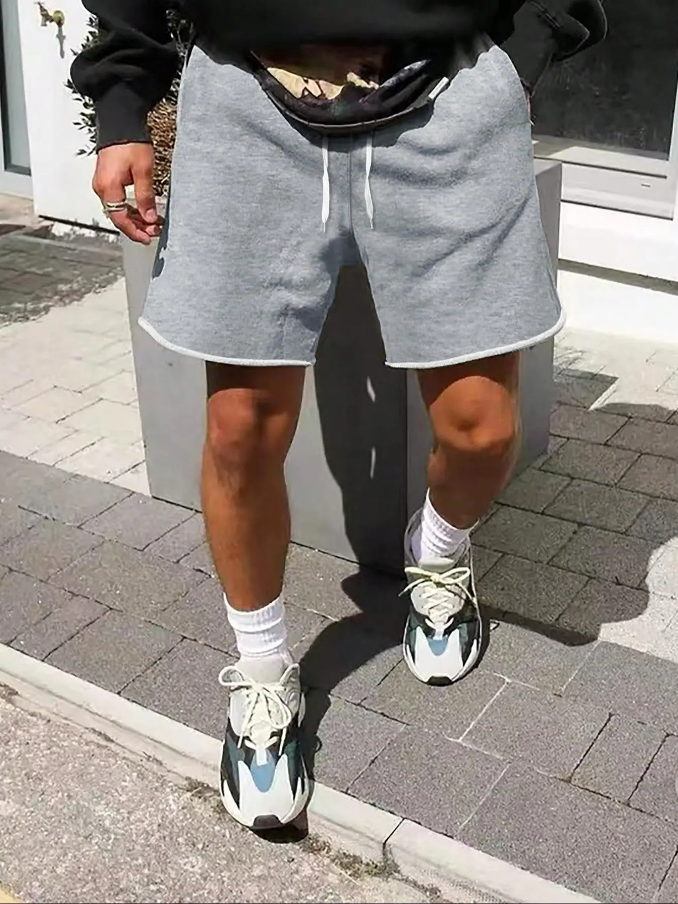 Men's Solid Color Drawstring Waist Shorts, Loose Casual Fashion Comfy Cozy Shorts for Summer, Men's Bottoms for Daily Wear, Loungewear, Homewear, Pajama, Menswear, Loose Lounge Clothes, Everyday Loungewear