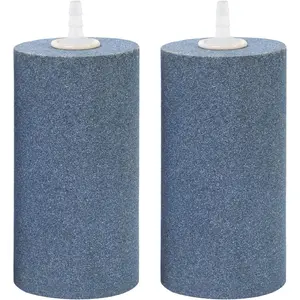 Aquarium Air Stone 4x2 inch 2 Pack, Large Airstone, Aerator Bubble Diffuser, Air Pump Accessories for Aquariums, Hydroponic, Ponds and Fish Tanks