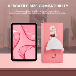 Tissue Box Cover Square, Creative Lady Skirt Tissue Box Cover, Colorful Tissue Box Holders, Tissue Box Cover Rectangular Tissue Holder Dispenser Paper Cover Case Napkin Holder Home Decor for Bathroom Living Room Office Car Kitchen Organiser