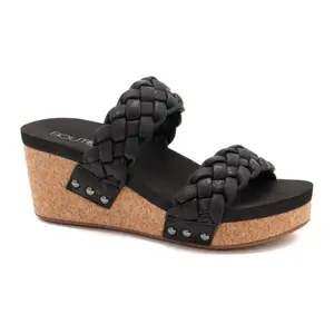 Delightful Wedge in Black Metallic