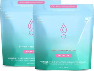 Dishwasher Pods |  Based Enzymes Dishwasher Detergent, Free & Clear (Unscented), , Tough on  &   | 2 Pack of 60, 120 Pods